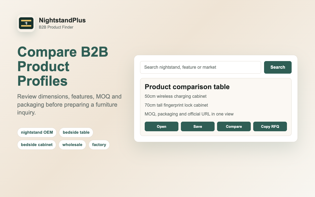 Product comparison screenshot
