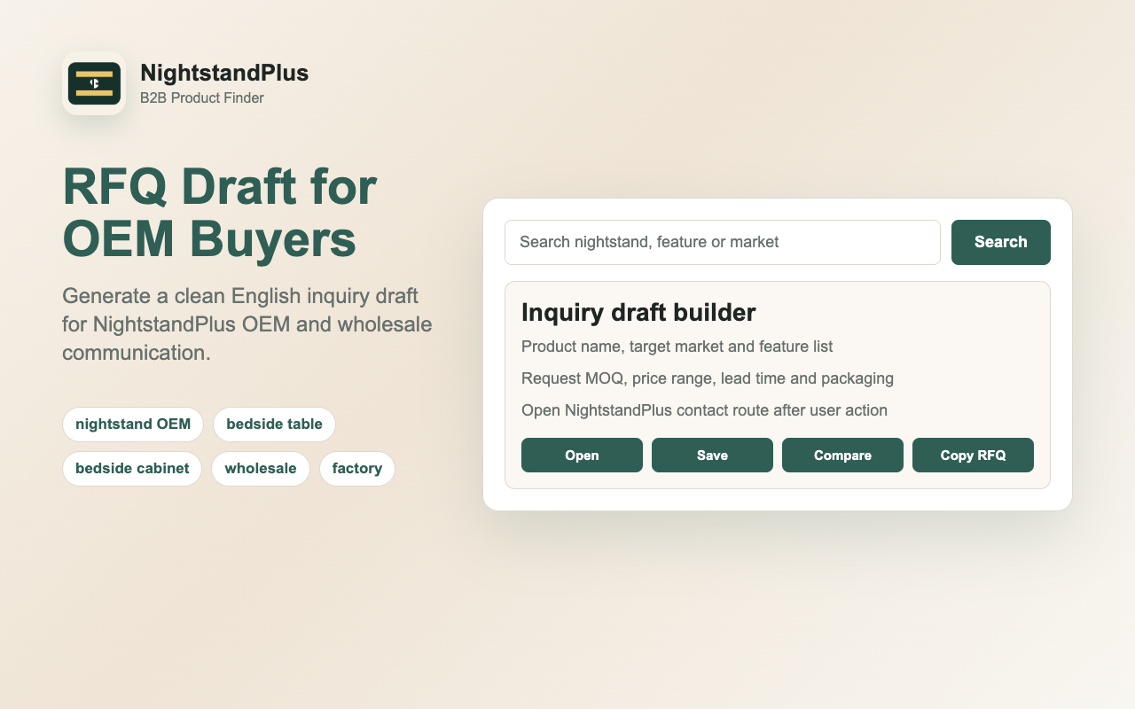 RFQ inquiry draft screenshot